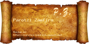 Parotzi Zamfira névjegykártya